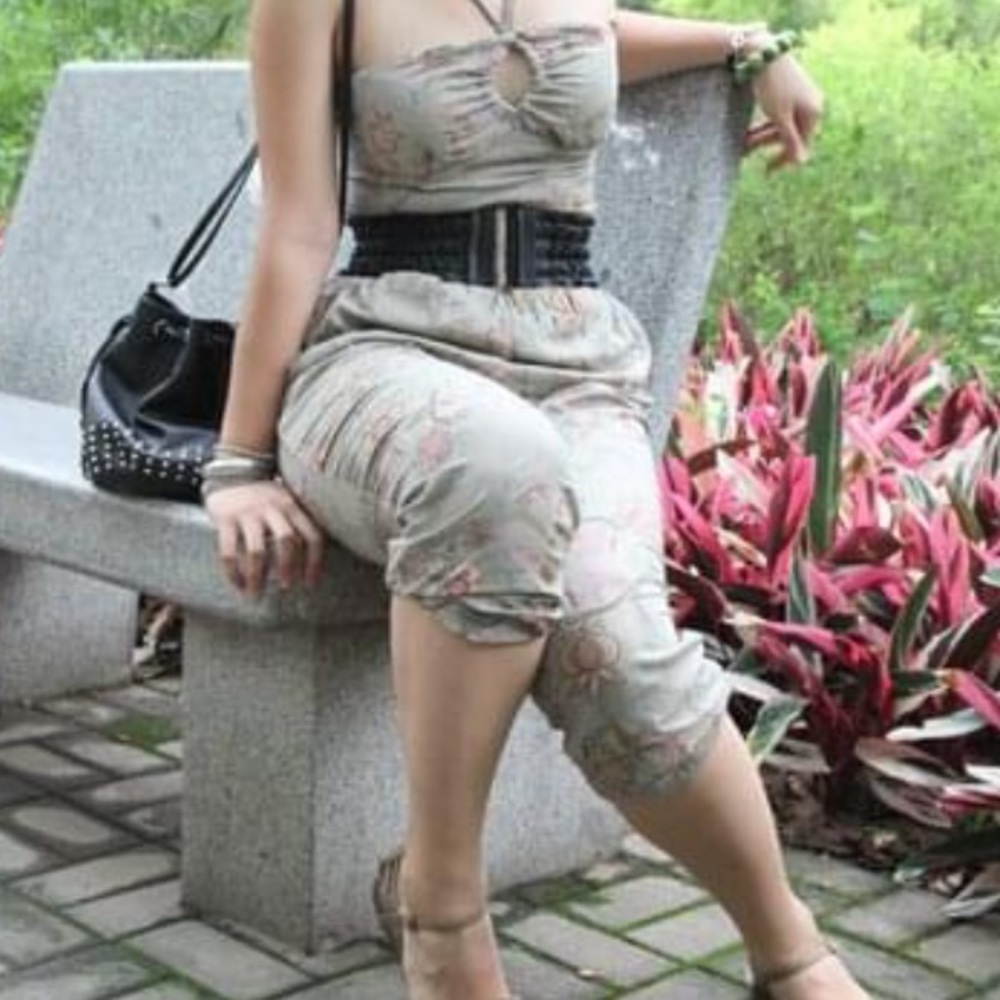 h&m green floral jumpsuit 6